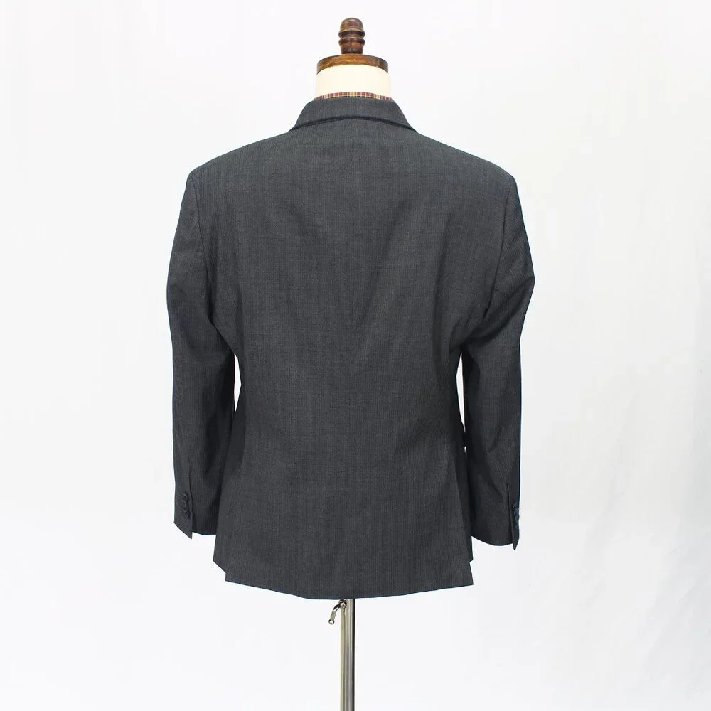 Kenneth Cole 42S Gray Blazer Sport Coat Jacket 2-Button Herringbone Y131